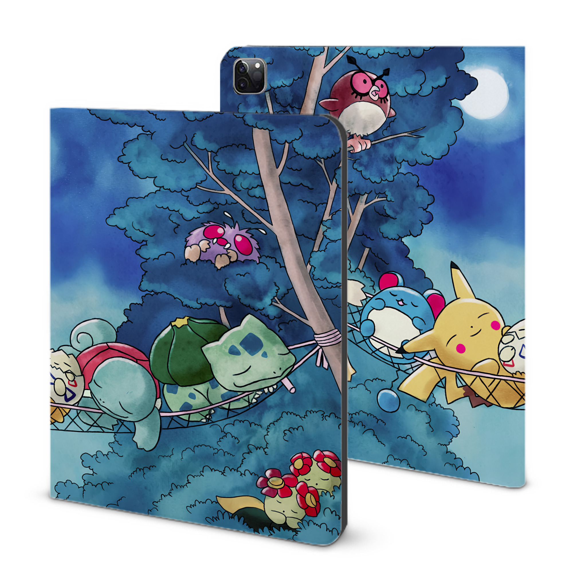 （画像用） ポケットモンスター Pokémon IPad ケース ブック型 PUレザー TPU 耐衝撃 軽量 薄型 ペン収納なし 全面保護 IPad 各モデル対応